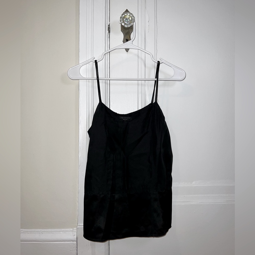 Black Rag & Bone 100% Silk Tank Top, Size 00